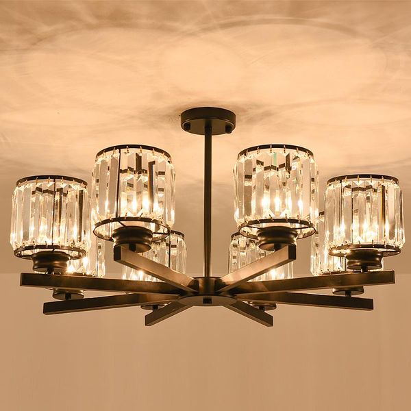 

crystal chandelier lighting for living room hanging lamps with lustre bedroom luxury villa ceiling classic chandeliers