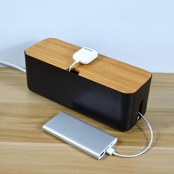 

storage bags cable box power strip wire case anti dust charger socket organizer bin management ja55