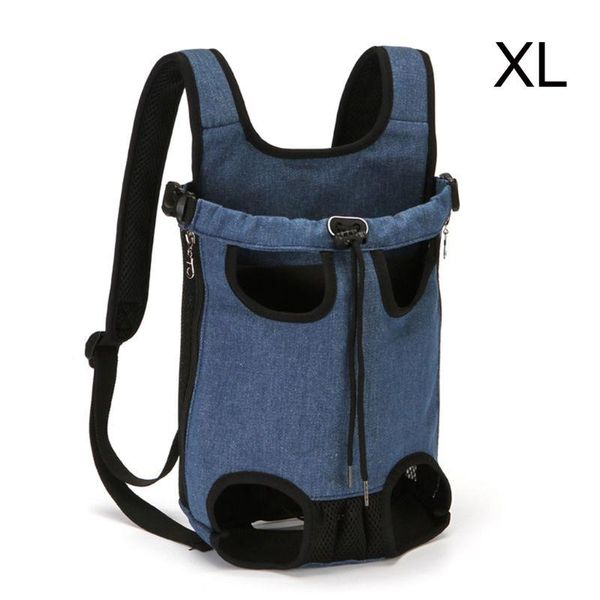 

backpack style adjustable dog carrier pet travel bag legs out front-facing hands-for traveling hiking camping walking