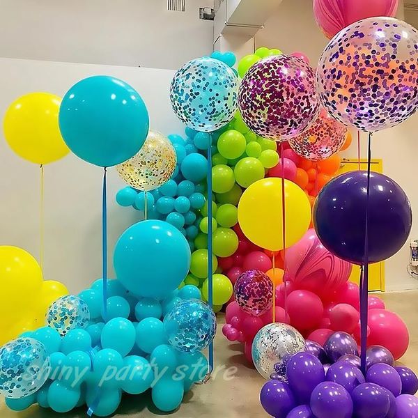 

party decoration giant balloon candy color matte 5-36inch latex helium balloons birthday wedding inflatable transparent toy