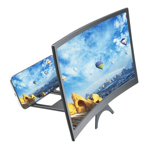 

inch curved screen phone 3d projector suitable for movies, videos and games foldable holder cell mounts & holders