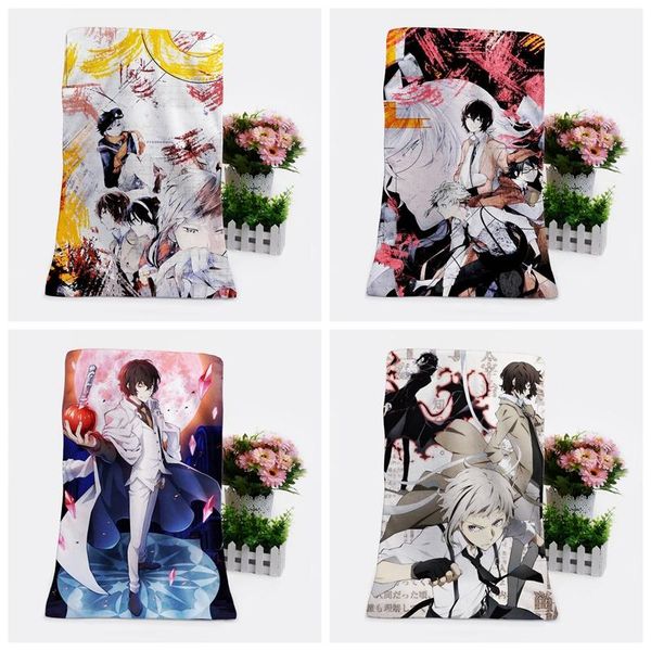 

towel 1pcs stray dogs fashion customized anime bath towels handkerchief soft face cartoon washcloth unisex