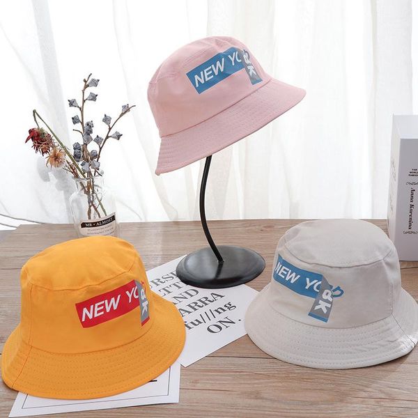 

stingy brim hats men women fashion summer sunshade caps letter print bucket of the design flat visor fisherman hat wide-brimmed, Blue;gray