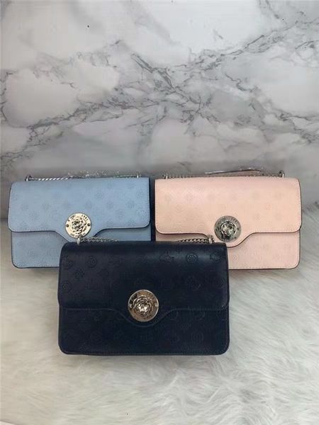 

2021 new gues bag embossed cap chain square women's single shoulder diagonal span