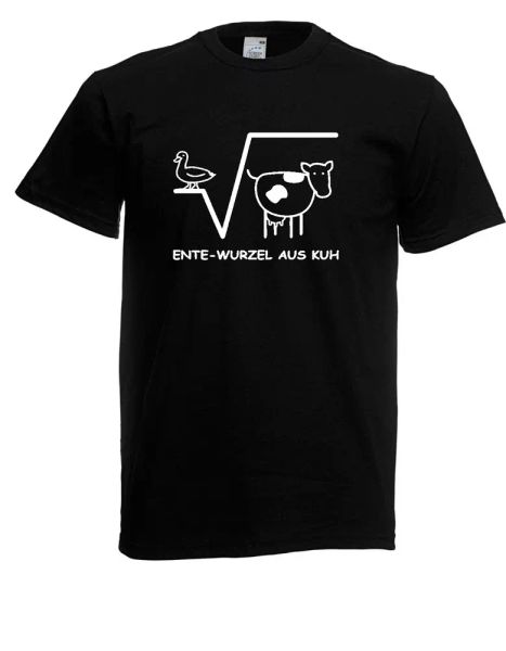 

mens t-shirt  duck root from cow  math  size up to 5xl, White;black