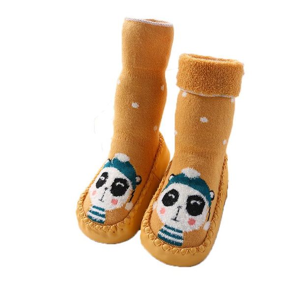 

first walkers baby socks floor non-slip cotton cartoon doll girls and boys soft cute boots lengthened