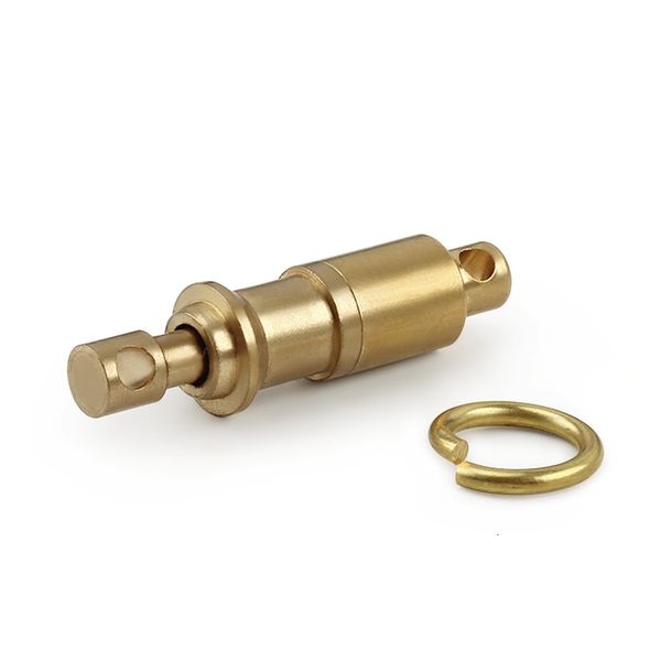 

mini brass keychain diy edc detachable key ring separated double ring buckle, Silver