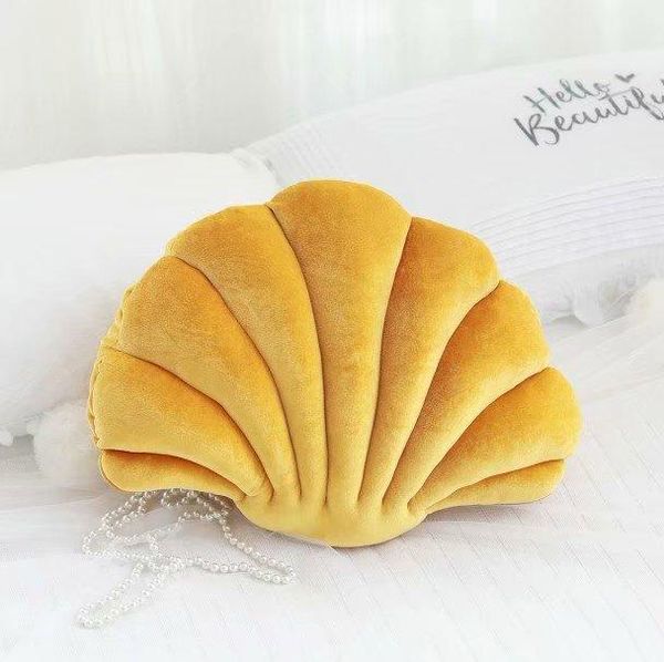

pillow creative shell for home chair seat cushion luxury velvet wedding decorative wave back-rest pad fashion personality gifts