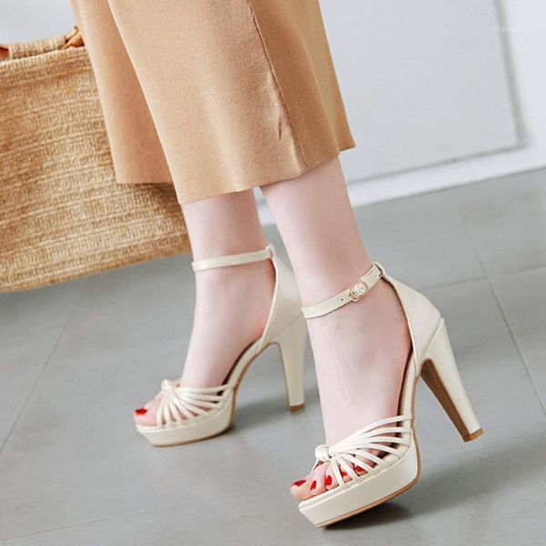 

sandals women's fishbill buckle plus size shoes super high heel club heels solid party sandalia feminina rasteira #31, Black