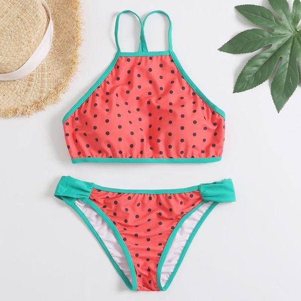 

bikinis set polyester-asian printed necklace and bikini swimming suit for cross-border purchase women swimwear