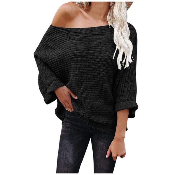 

women's hoodies & sweatshirts women fashion harajuku leisure solid color knitted loose long sleeve warm pullover female streetwear aut, Black