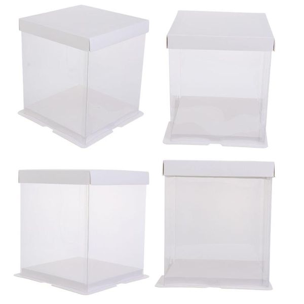 

4pcs transparency packaging box crafted creative dessert gift wrap