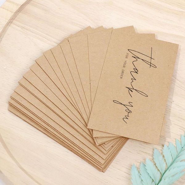 

greeting cards 30pcs/pack thank you for your order kraft paper card supporting business small shop gift box diy crafts packaging decoration