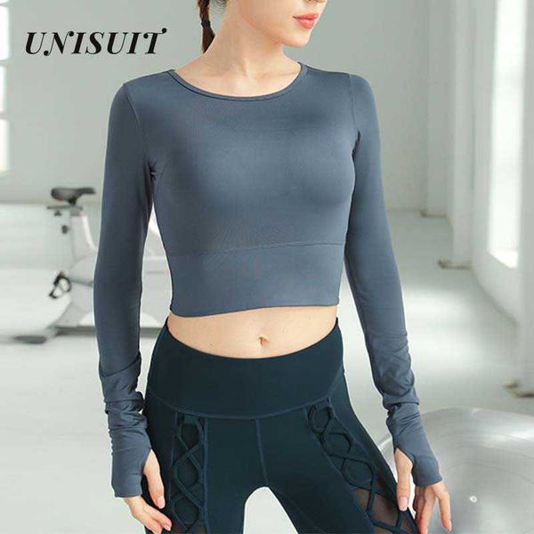 

yoga outfit 2021 casual ladies fitness sports shirts absorb sweat slim long sleeve women tight running workout push up sportswear
