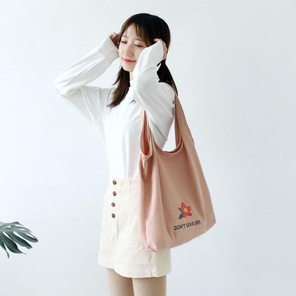 

original chic women's single shoulder bag flower cotton portable canvas bags