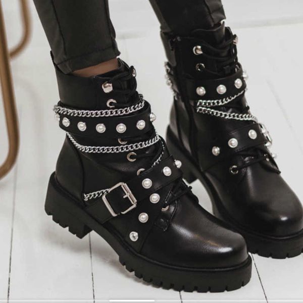 

dress shoes motorcycle women's winter boots medium heels shoes leather british style black 8ejz