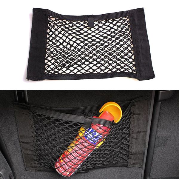 

car organizer pocket mesh bag rear seat 1pc trunk 40*25cm back black cargo holder