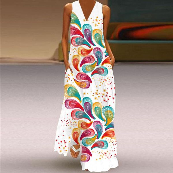 

casual dresses bohemian long maxi dress women vintage floral printing summer holiday beach for vestidos de verano, Black;gray