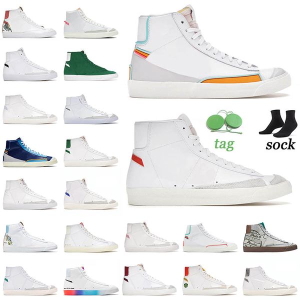 

designers running shoes blazer mid 77 infinite kumquat popcorn thermal white vintage zig zag have a good game sports sneakers trainers 36-45