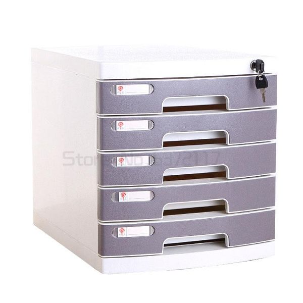 

hooks & rails deskthickened drawer type file storage box with lock office data sorting cabinet