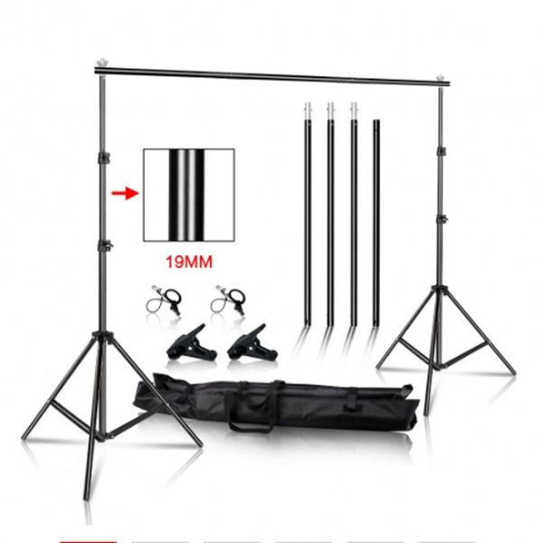 Photo Video Studio Backdrop Backdrop Stand Photography Backgrounds Muslin Fundos Imagem Sistema de suporte