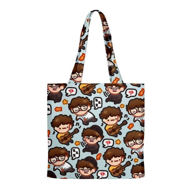 

backpack soot merch hip hop handbags cloth canvas tote bag print shopping bags reusable shoulder shopper casual pacakge kawaii
