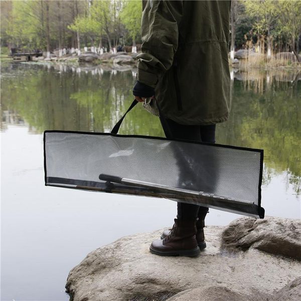 

bag parts & accessories portable bait fishing supplies large-capacity outdoor waterproof pvc transparent rod storage, Black