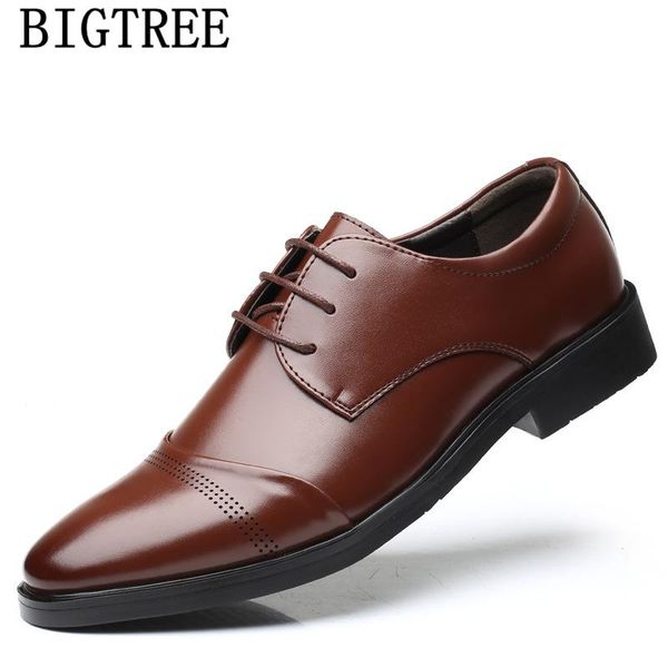 

dress shoes official for men evening formal leather wedding italian designer business big size 48 buty, Black
