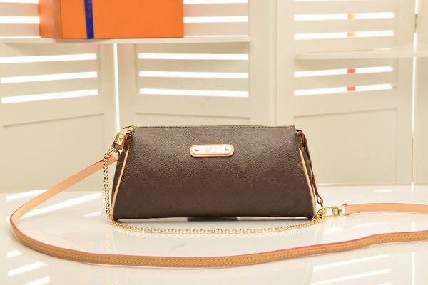 

women shoulder bag eva small pochette with chain and strap versatile for handbags cross body classic square metal engraved logos printed coa