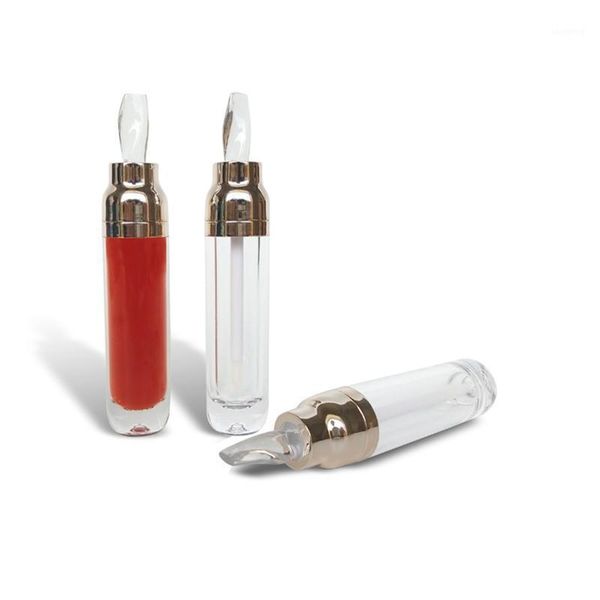 

storage bottles & jars 8ml unique transparent cosmetic lipgloss tube gold lid empty lip gloss packaging refillable makeup tools