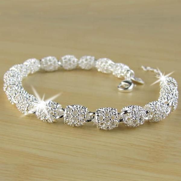 

link, chain delysia king women's beaded hollow bracelet luxury designer charms for bracelets, Black