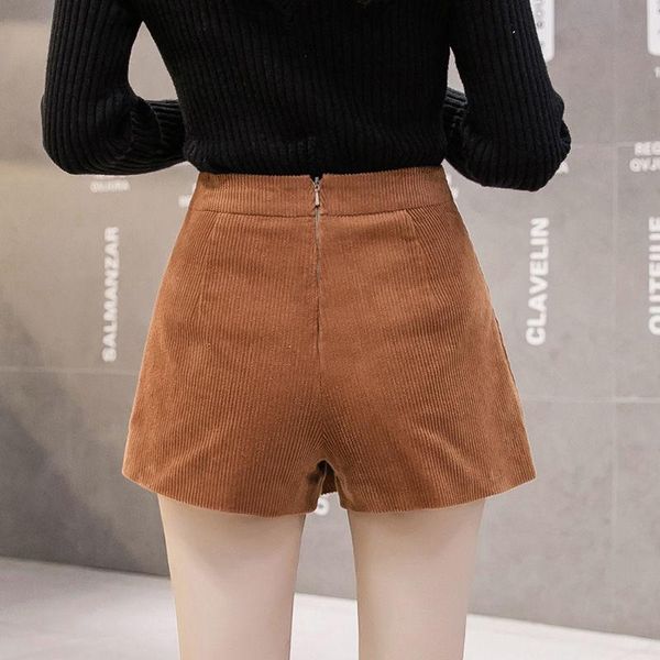 

autumn winter women high waisted korean shorts female solid wide leg casual loose thick warm elastic boots q403 women's, White;black