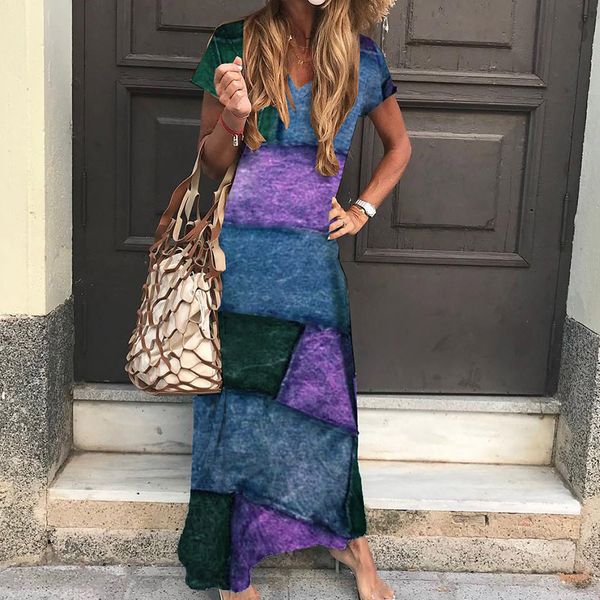 

factory71p4 women's loose print bohemian dress, White;black