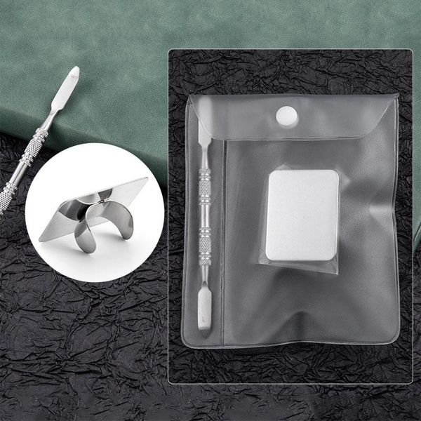 

eyebrow tools & stencils 2pcs/set makeup finger ring palette with stick foundation cosmetic mixing painting adjustable nail art manicure