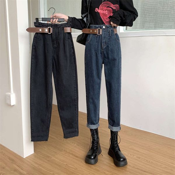 

high waist slim autumn kong style design nine point pants fashion, Blue