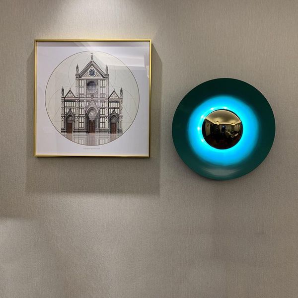 

postmodern light luxury ufo wall lamp porch decoration bedroom living room background personality lamps