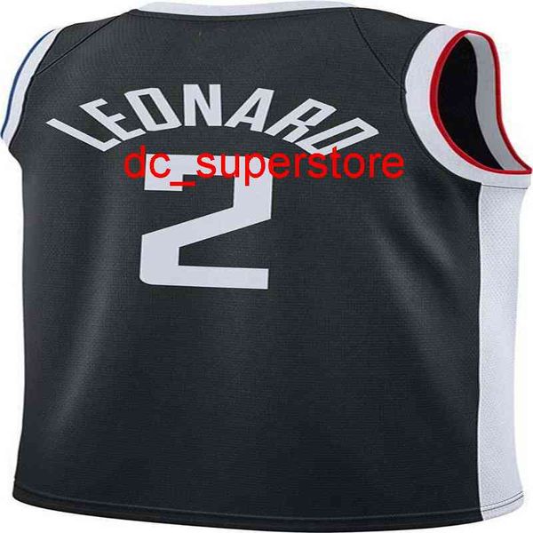 Benutzerdefinierte Kawhi Leonard #2 2020-21 Swingman Jersey genäht Herren Damen Jugend XS-6XL Basketball-Trikots