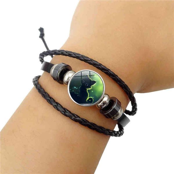 

personality good luck customized stone buddhist cat dubai charm bracelet, Golden;silver