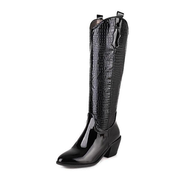 

boots brand women's shoes rubber winter footwear thigh high heels round toe fashion rain stiletto ladies 2021 ov, Black