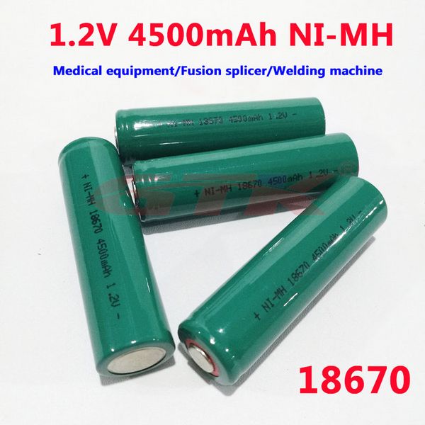 GTK HOT SELLED! 1.2V 4500MAH 18670 NI-MH Батарея для DIY 13.2V 9000mAh Медицинское оборудование / Сращиватель Fusion / Сварочный аппарат