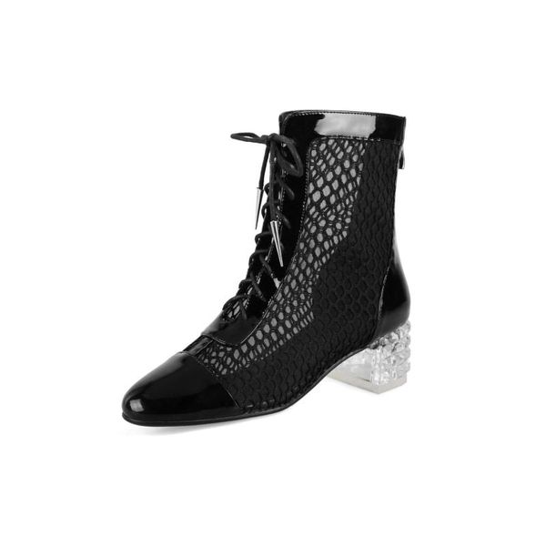 

summer style with thick breathable low-tube boots women 40-48 sandals, Black