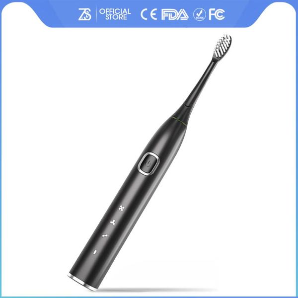 

smart electric toothbrush [zs] rechargeable 3 modes sonic ipx7 waterproof acoustic wave adults with replacement heads