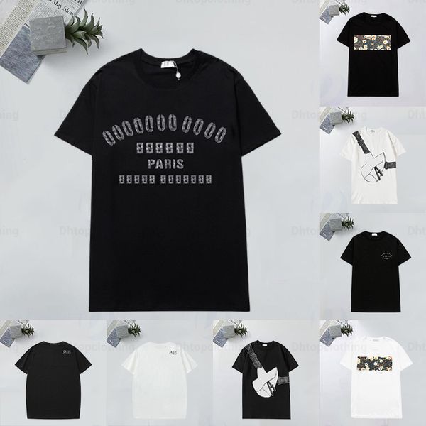 

summer t shirts high quanlity loose tees designers t-shirt men women short sleeve casual t-shirts, White;black