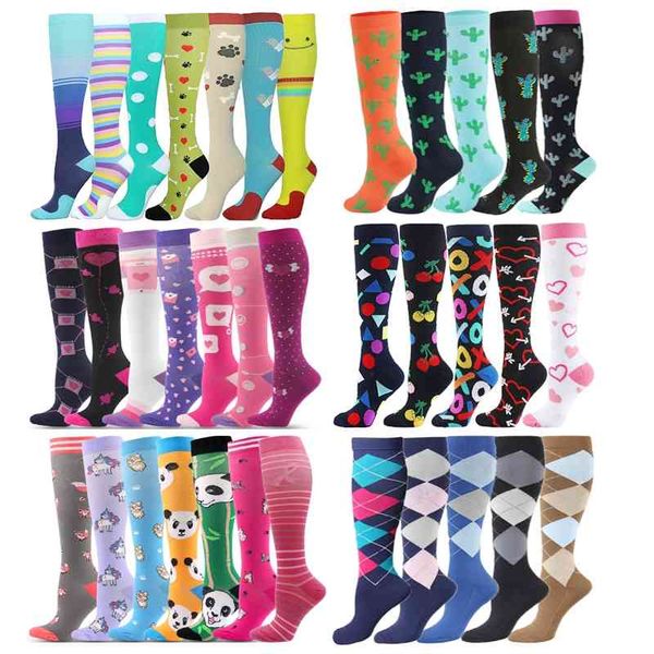 

men running socks long tube compression stockings pressure nursing for diabetes varicose veins outdoor sports women, Black