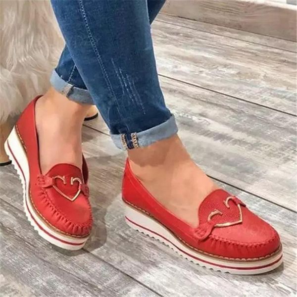 

women shoes platform woman comfortable loafers female casual plus size 43 ladies slip-on moccasins shoe dress, Black