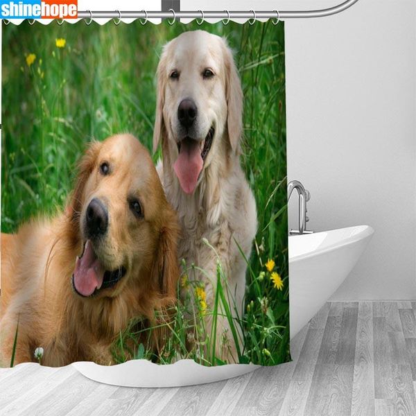 

shower curtains custom labrador dogs animals modern curtain with hooks bathroom waterproof polyester fabric
