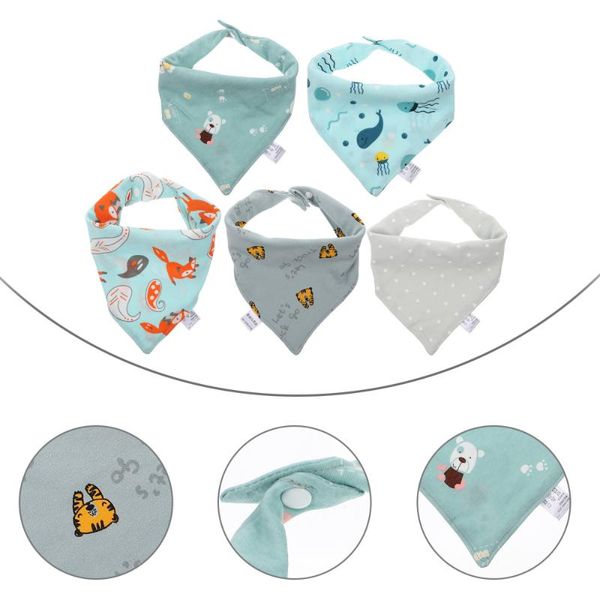 

bibs & burp cloths 5pcs baby dribble super absorbent for born infant toddler kids