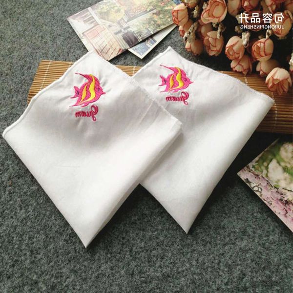 

handkerchief can be used for wedding embroidered lace women's gift handkerchief, White