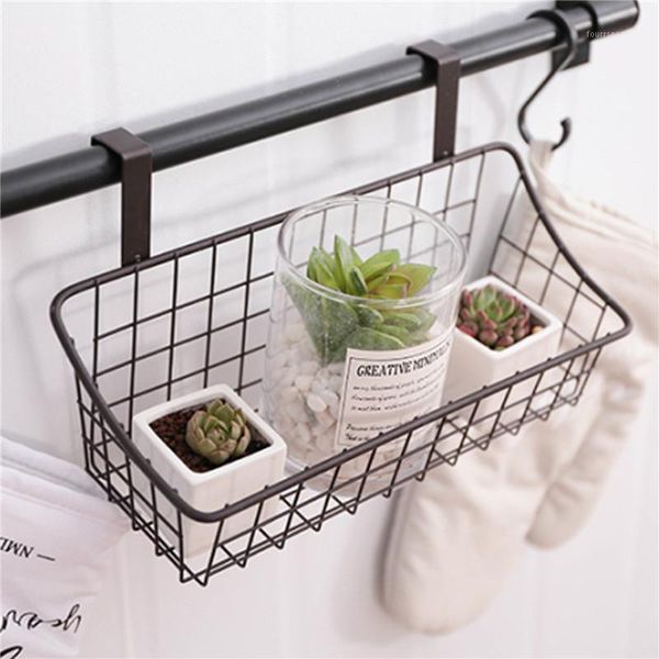

storage baskets arrival hanging basket solid color iron rack bathroom drain1