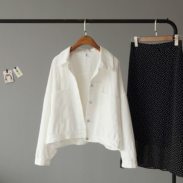 

women's jackets jacket women black denim coat casual loose harajuku streetwear female vintage single-breasted solid lapel jeans 2021, Black;brown